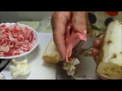 豚肉と長芋のチリソース煮