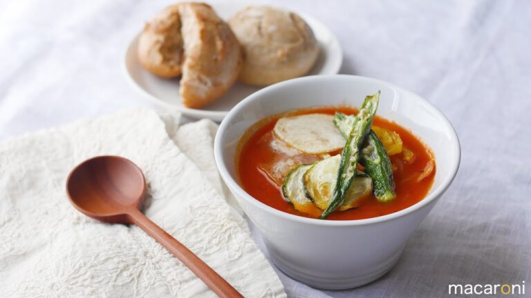 素揚げ野菜の食べるトマトスープ のレシピ 作り方【365日のパンとスープ】