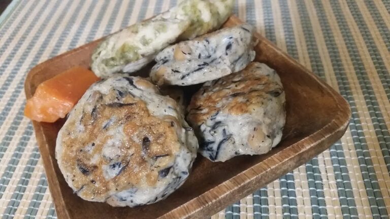 ひじきたっぷりチキンバーグ作ってみた！