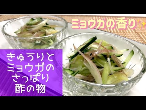 きゅうりとミョウガのさっぱり酢の物