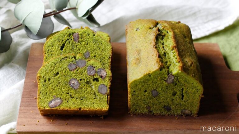 【お菓子のレシピ】抹茶と大納言の基本のパウンドケーキ