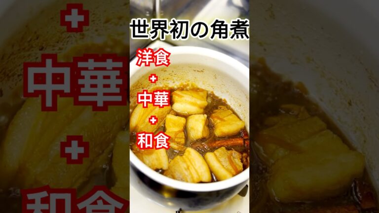 【世界初の料理】洋食＋中華＋和食の全てを一つにした角煮。この角煮見た事ありますか？#shorts #shortvideo  #ai #角煮  #料理 #レシピ  #airecipes