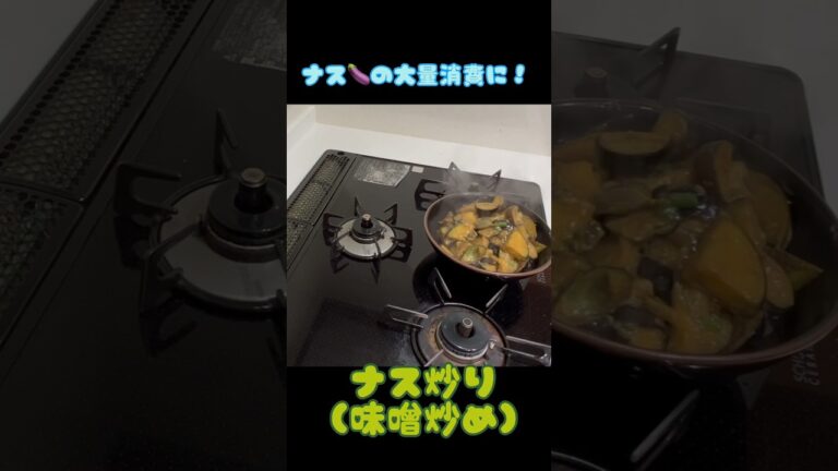 ナス炒り　なすの大量消費に！#ナス#味噌炒め #ひとり暮らし #かんたんレシピ