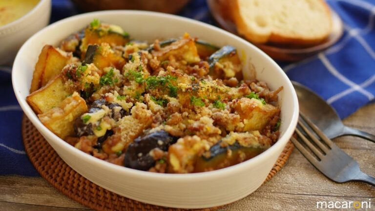 マヨ味噌チーズがクセになる！ かぼちゃと 焼きなすの 肉味噌 グラタン のレシピ 作り方