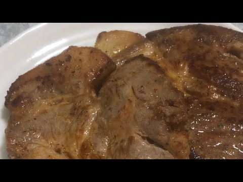 ポークステーキガーリックペッパーを食す#飯テロ #男飯 #晩酌 #焼肉