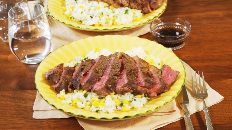 【井上かなえ】サーロインステーキ&コーンパセリライス