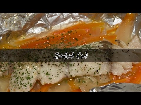 【自炊】鱈のホイル焼き/Baked Cod Recipe【料理Vlog】