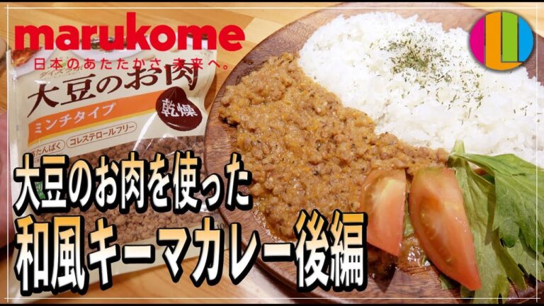 【キーマカレー】大豆のお肉を使った和風キーマカレー後編【マルコメ】【ベジタリアン】【ギルトフリー】Vol.68
