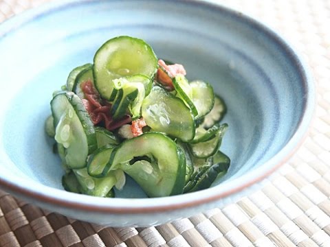 きゅうりの梅干し即席漬け