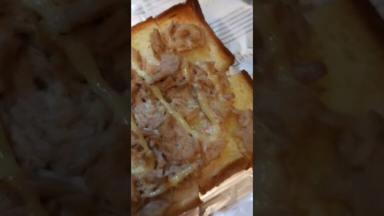 焼きあがるツナトースト‼️全部食ってしまったぞ‼️