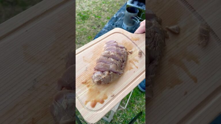 【低温ローストポーク丼】卵黄乗せ/キャンプ飯/低温調理/激うま/激やわ