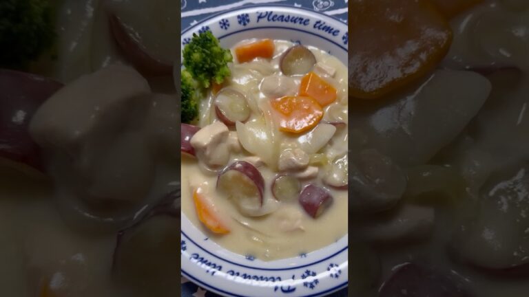 CMでやってたさつまいもと鶏肉のシチューが美味しそう過ぎて作ってみた #cooking #シチュー #料理