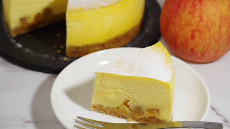 キャラメルりんごチーズケーキ　caramel apple cheesecake １５cmスポンジ型１台分