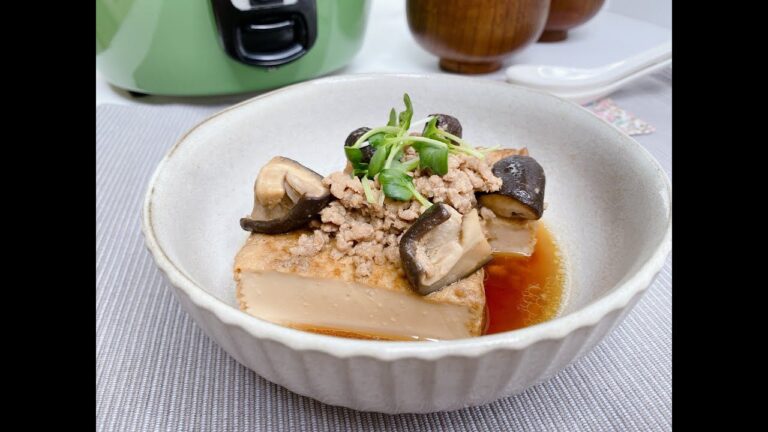 【大同電鍋レシピ】しいたけと豚肉入り滷豆腐