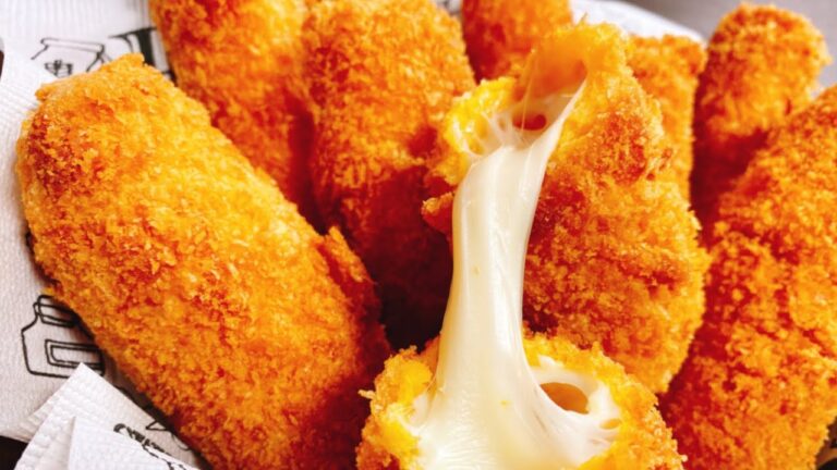 【材料４つで超簡単】秒でなくなる『悪魔のチーズスティックフライ』一度口にしたら…もうやめられない…止まらない…。Crispy!! Fried Cheese Stick【Easy Recipe】