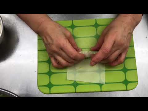 キャベツの春巻き（巻き方）