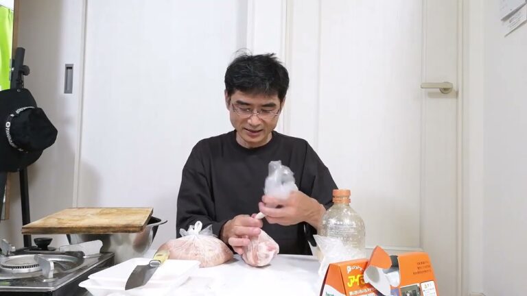 塩こうじで鶏ハム作り