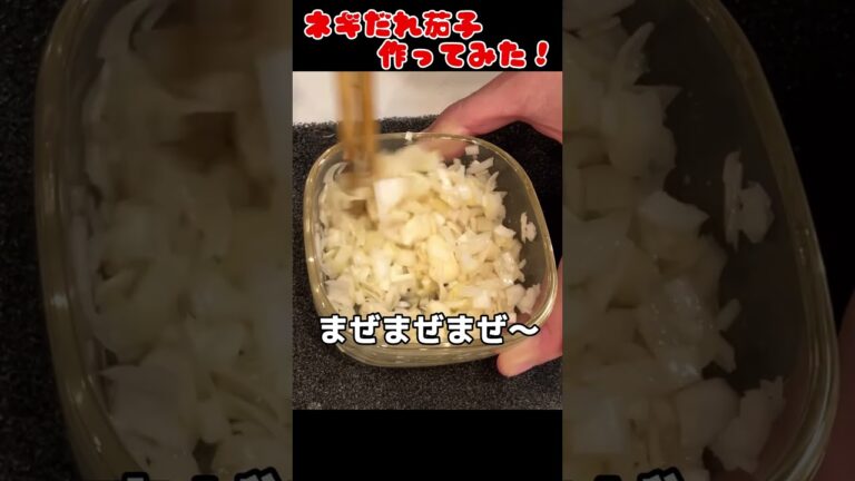 ネギだれ茄子作ってみた！【簡単おつまみ】 #料理男子 #自炊 #food