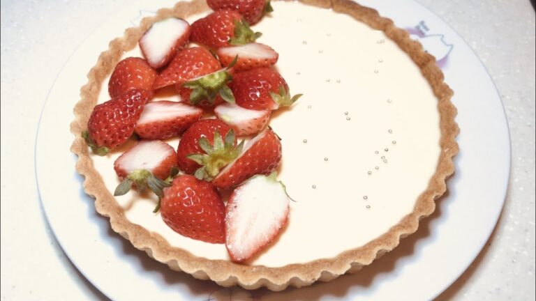 【ぷるぷる触感】いちごのプリンタルトの作り方/How to make strawberry print
