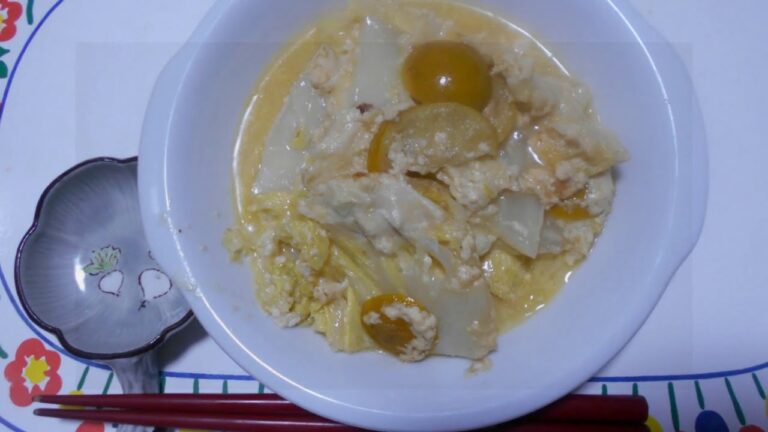 白菜と鶏ひき肉のクリーム煮：中編