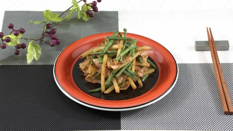 【DAIGOも台所】豚肉とインゲンの炒めもの｜子どもに食べさせたい！豆レシピ♪