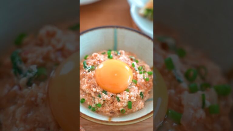 覚えておくと色々使える豆腐濃厚にする方法。（豆腐のキムチなめろう）#shorts