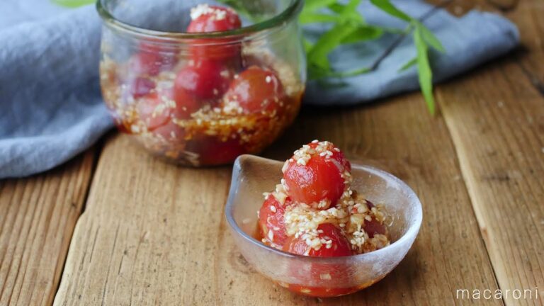 大量消費にも！ミニトマトのねぎポン漬け