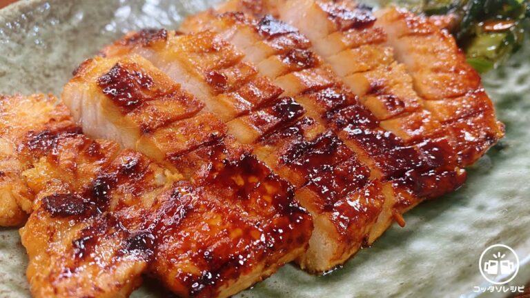 【漬けて焼くだけ】これが驚くほど旨すぎて、ねぎしより旨すぎる…と何度も言われた、豚ロース肉のしっとり超やわらか『やみつきみそポーク』Miso Pork 弁当／おかず／おつまみ／簡単レシピ／冷凍作り置き