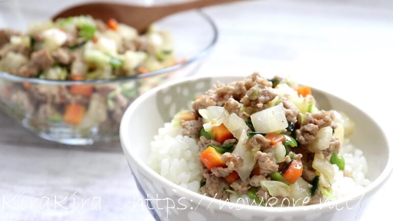 ご飯のおとも「野菜と豚ひき肉のピリ辛炒め」の作り方