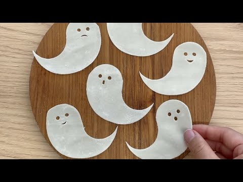 【簡単ハロウィン】餃子の皮でおばけチップス👻 #Shorts