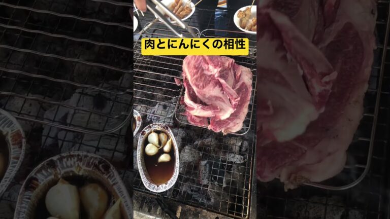 肉のたれににんにくの成分をしみこませると #にんにく #肉 #shorts #bbq