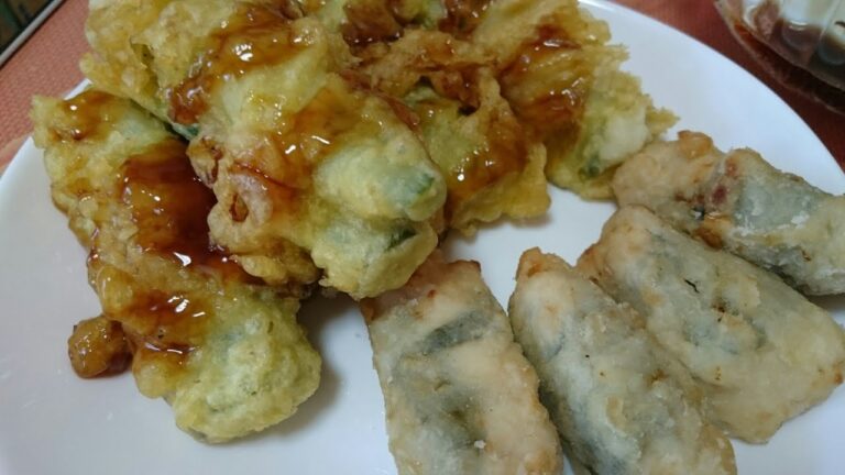 【大好きめし日記💕】甘辛オクラベーコン天と大葉ささみチーズ竜田揚げを喰う❗そして伝説へ❗