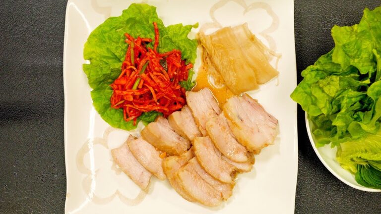 豚バラ肉を韓国風に煮込んだ料理！ボッサムを作ってみた！