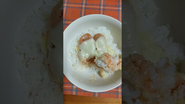 無職の晩ごはん5  明太子チーズごはん