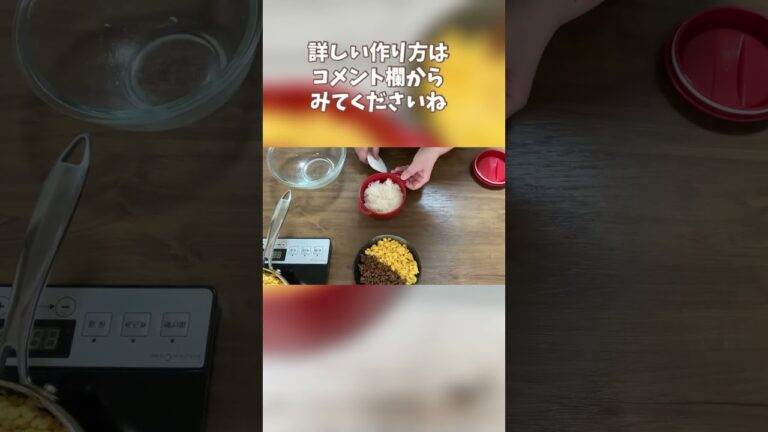 簡単お弁当作り／そぼろ丼／ひき肉／たまごレシピ