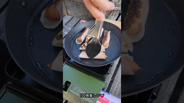 ウインナーに餃子の皮を巻くだけの簡単調理　#shorts