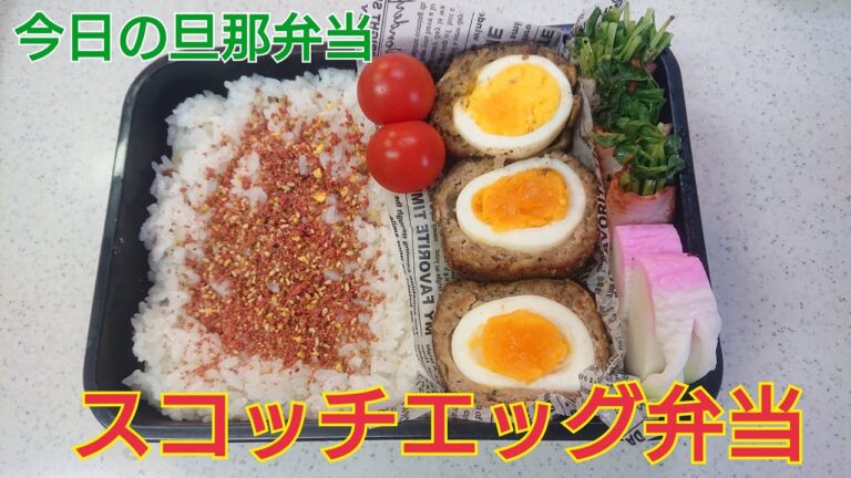 【お弁当作り】スコッチエッグ弁当【今日の旦那弁当】bento