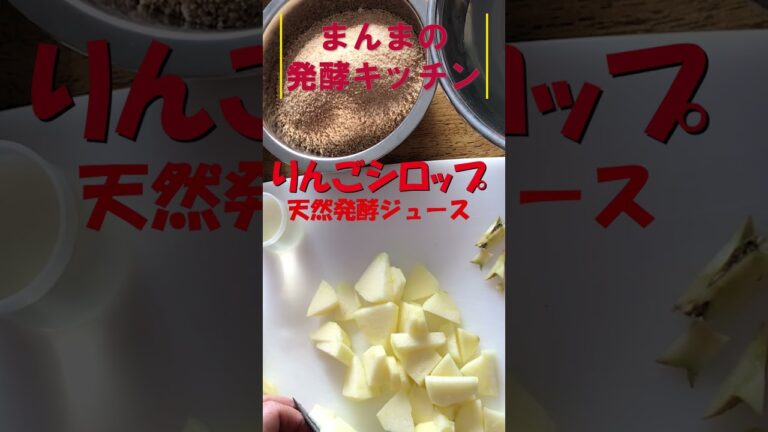 【発酵体験第一弾】★天然ジュース『りんごシロップ』初心者歓迎。　無添加の万能調味料（砂糖、みりん、お酒がわり）知らないと損！#shorts #apple#syrup
