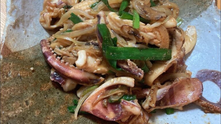 【イカの漁師焼】スルメイカ丸ごと使うコッテリおつまみ【たれレシピ:イカゴロ1, 醤油大さじ1, 味醂大さじ1, 卸しにんにく少し, 卸し生姜少し】