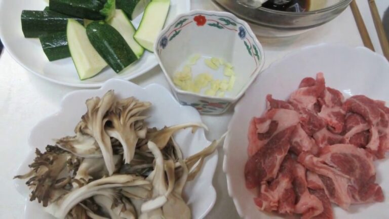 牛肉とズッキーニのオイスターソース炒め：短縮版