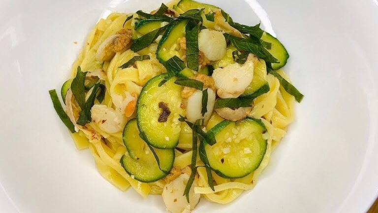 貝と野菜でW栄養「ホタテとズッキーニのパスタ」作り方