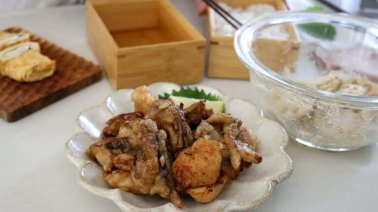 【お弁当作り】安くて感動するうまさ！ささみと舞茸の唐揚げ弁当bento＃920