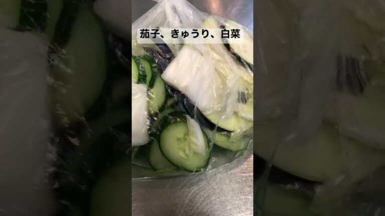 漬け物の盛り合わせ【簡単おつまみ】 #shorts  #ナスの浅漬け #きゅうりの浅漬け #白菜の浅漬け
