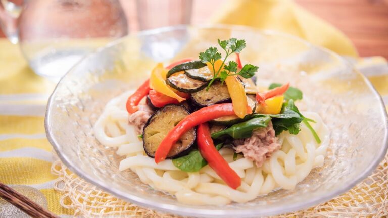 焼き浸し夏野菜のサラダうどん