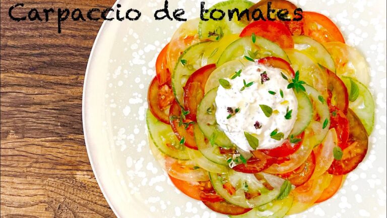 【お花のようなトマトのカルパッチョ】🍅簡単で美味しい作り方！ギリシャヨーグルトソース！Carpaccio de tomates