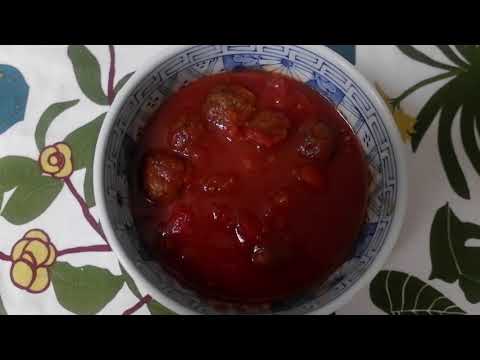 【簡単料理】ミートボールのトマト煮