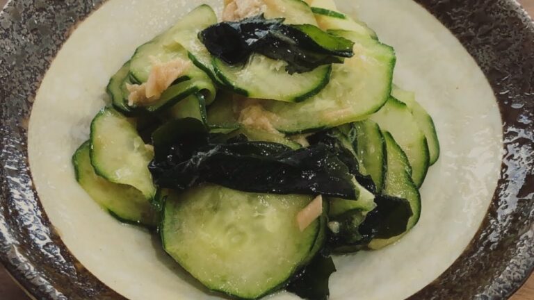 【料理動画】きゅうりとツナの酢の物