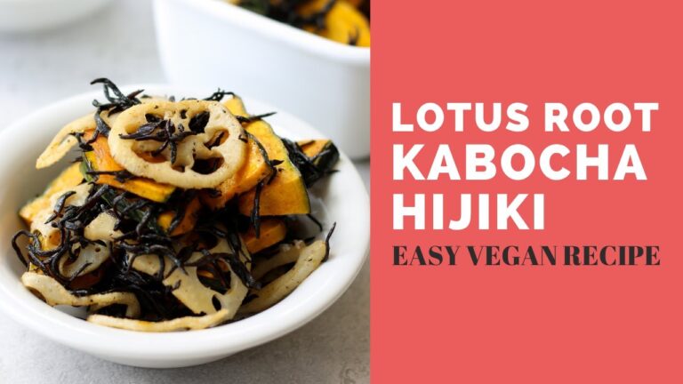 Lotus root and Kabocha salad with Seasoned Hijiki | レンコンとかぼちゃのひじき和えサラダ