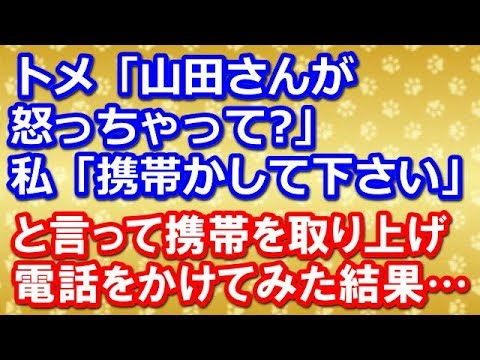 【スカッとする話】トメ「山田さんが怒っちゃって」私「携帯かして下さい」と言って携帯を取り上げ電話をかけてみた…　　→結果ｗｗ【スカッと便り】