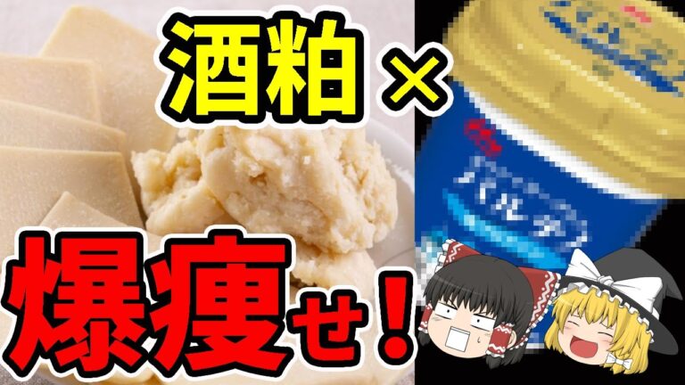 【ダイエット】お腹の脂肪一撃！痩せるどころの騒ぎじゃない酒粕の驚愕の効果と効果倍増レシピ3選【ゆっくり解説】